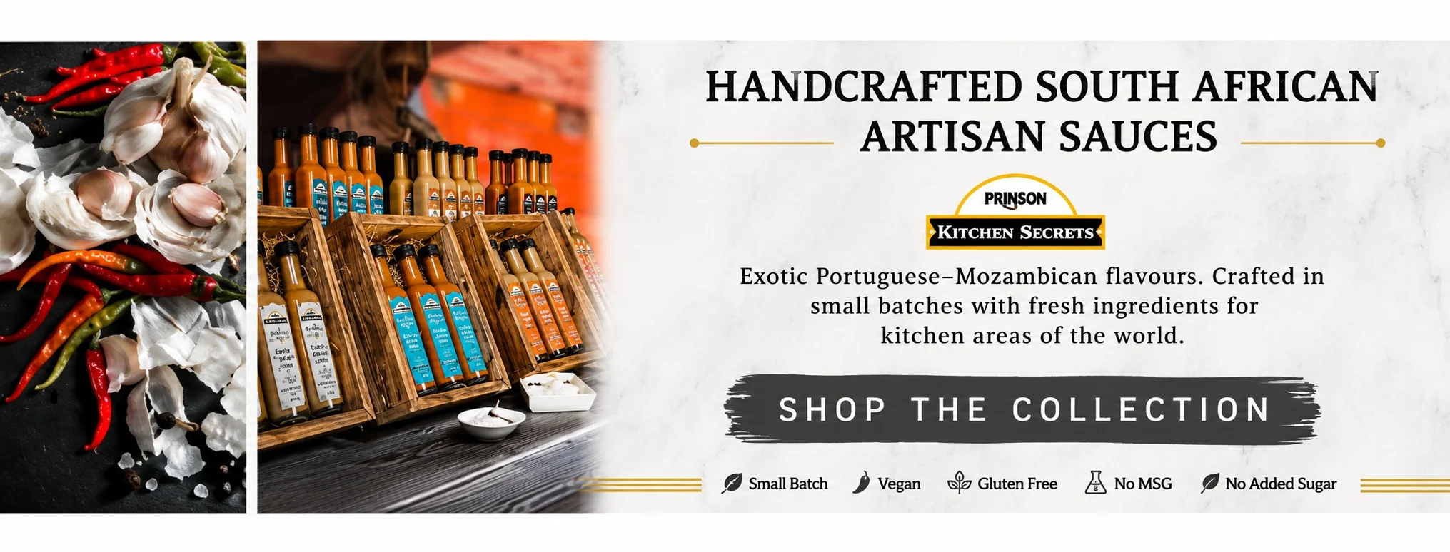 Prinson Kitchen Secrets/Crafted Flavor from South Africa banner