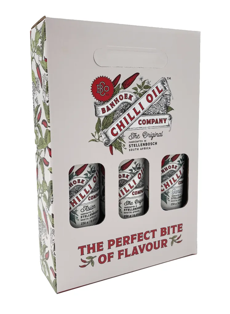 Banhoek Chilli Oil Gift Box Set (Original, Garlic, Asian)